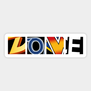 Doctor Who Love (landscape) Sticker